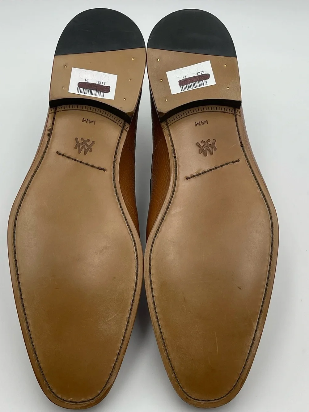 Mezlan SZ 14M Camel Tonal Contrast Pebble Leather Classic Penny Loafer-MSRP $425